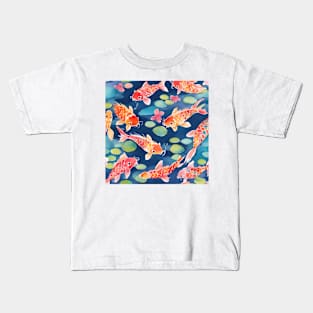 Koi fish watercolor Kids T-Shirt